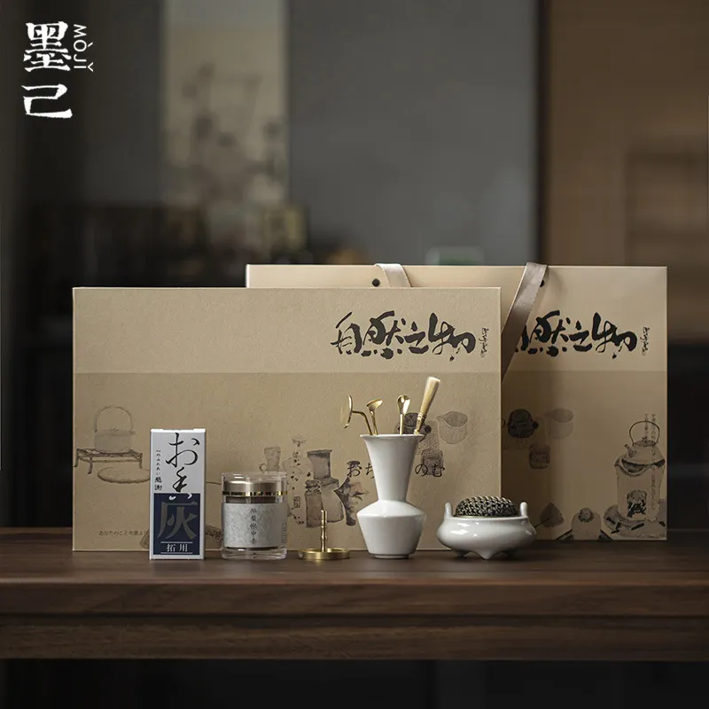 Luxury Zen Incense Burner Set - Elegant White Porcelain Kit 3
