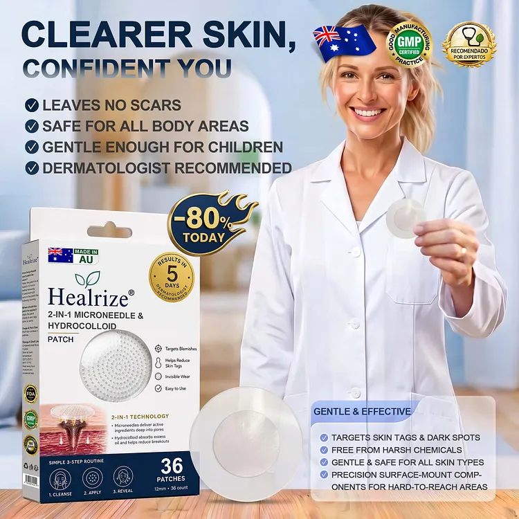 Healrize microneedle and hydrocolloid patch product image
