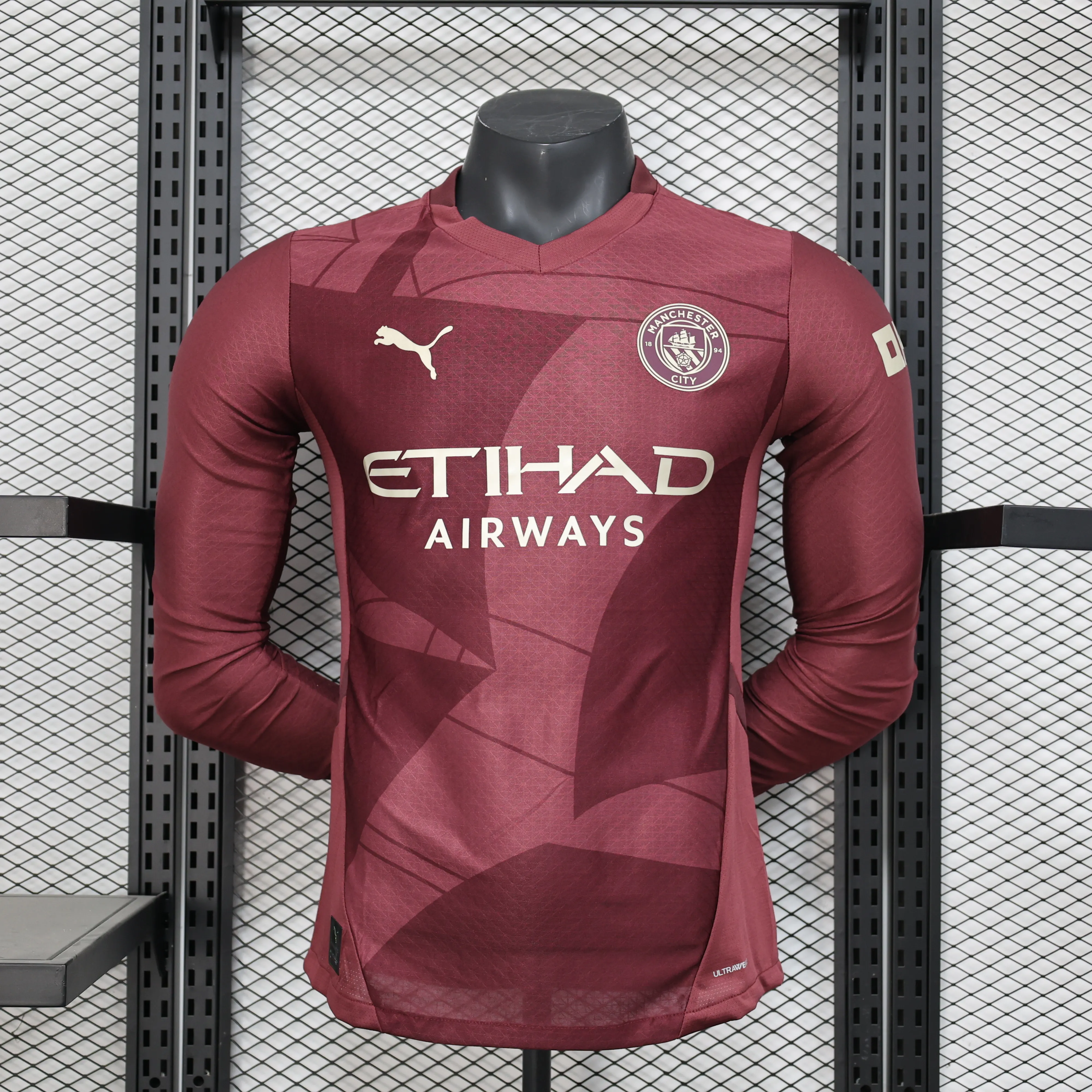 2024/2025 Long Sleeve Player Version Manchester City Third Away Football Shirt 1:1 Thai Quality