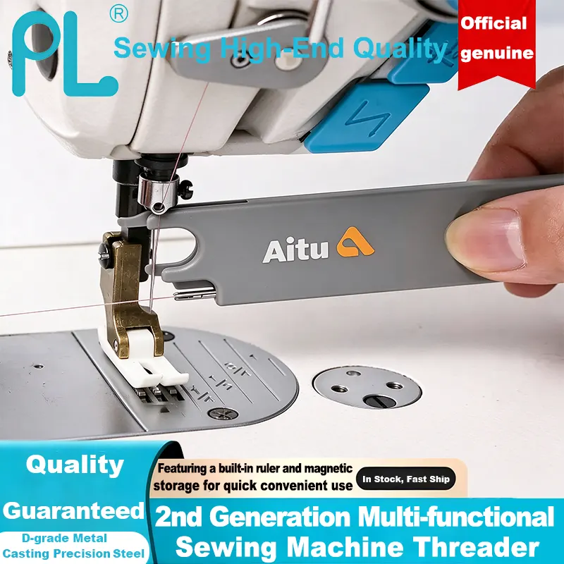 PIN-TC 2nd generation multi-function needle threader with built-in ruler, seam ripper and magnifier