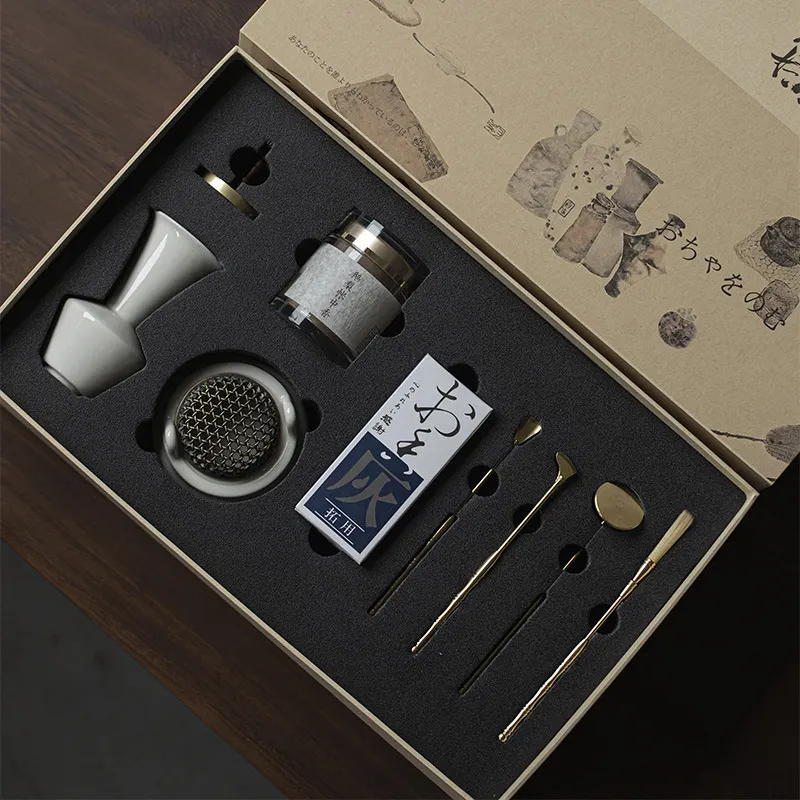 Luxury Zen Incense Burner Set - Elegant White Porcelain Kit 7