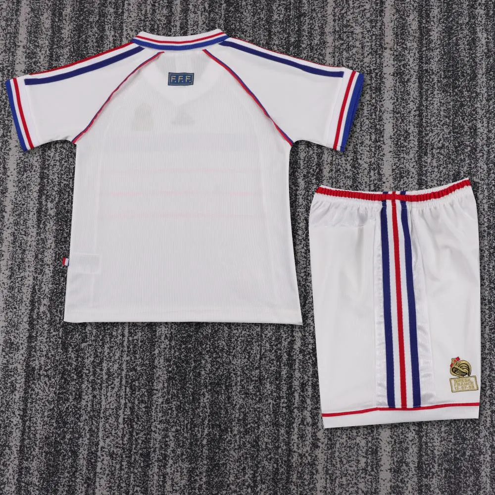 1998 Retro France Away Football Shirt 1:1 Thai Quality Kids Size