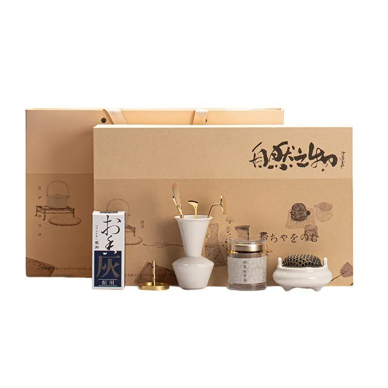 Luxury Zen Incense Burner Set - Elegant White Porcelain Kit