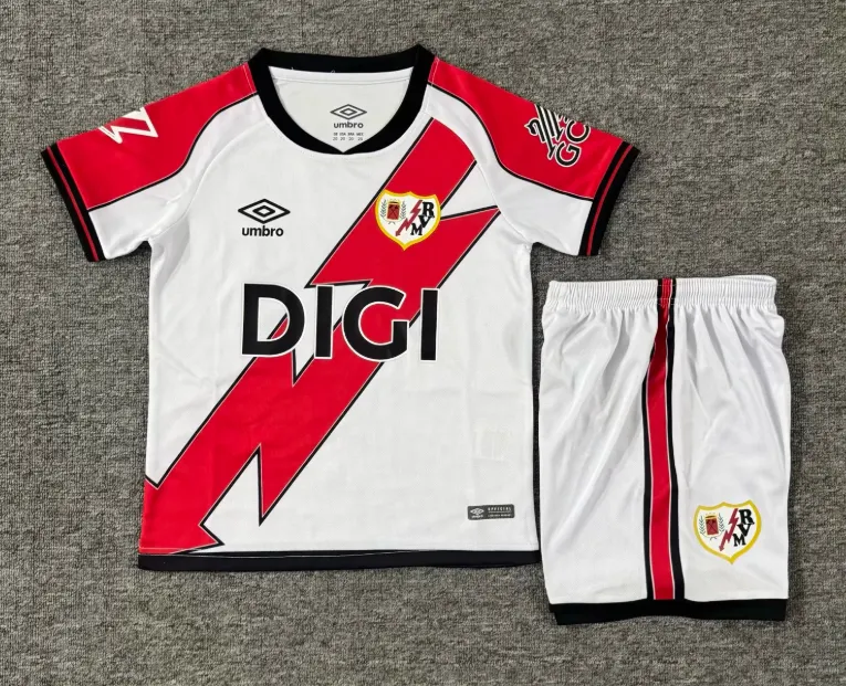 2025/2026 Vallecano Home Football Jersey 1:1 Quality Thai Kids Size