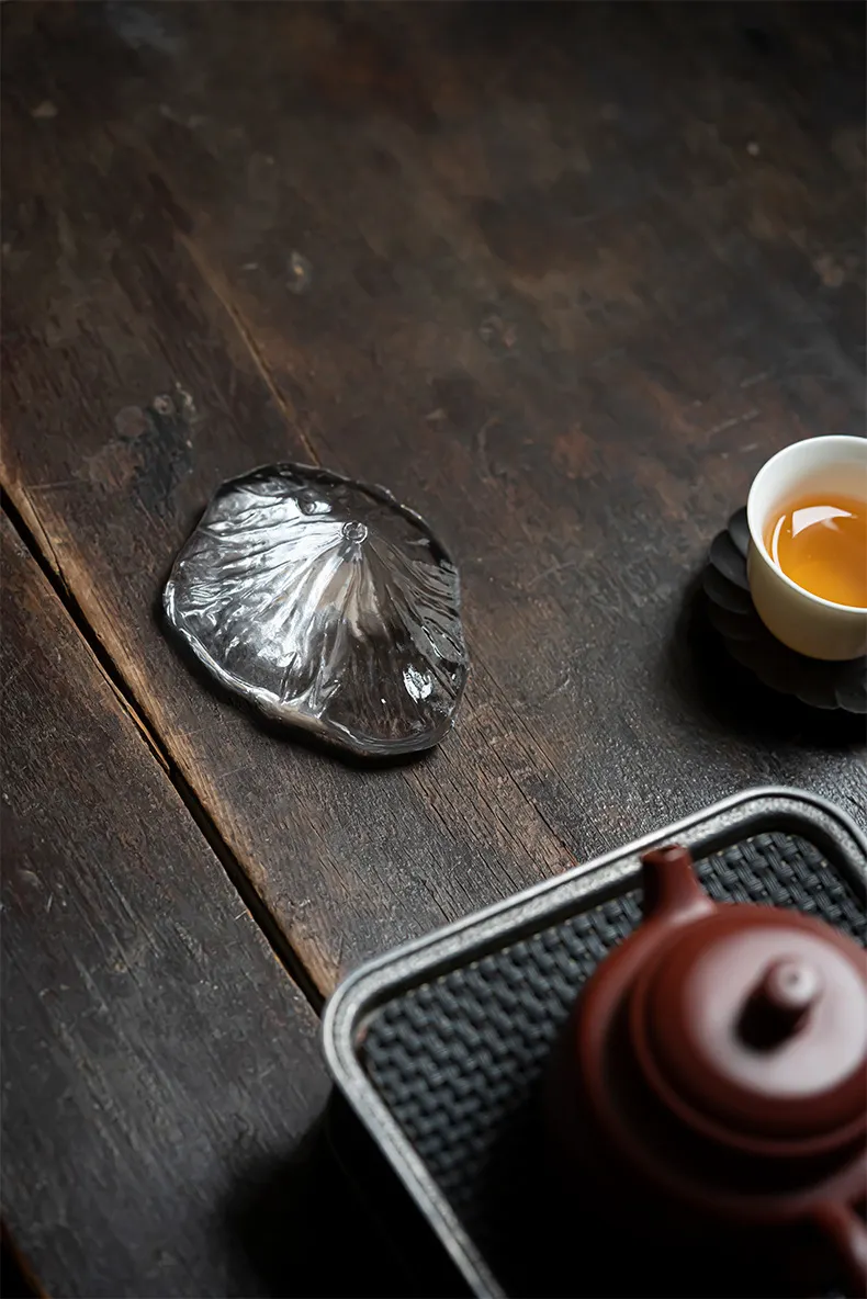 New Crystal Glass Incense Holder with Fuji Mountain Design, Transparent Incense Burner, Home Zen Ornament with Lid 19