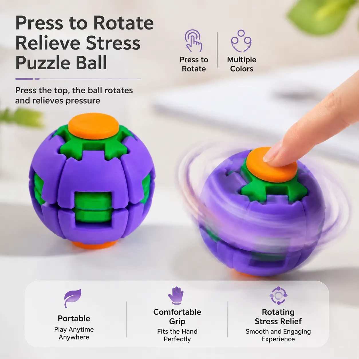 Color choices for the spinning ball