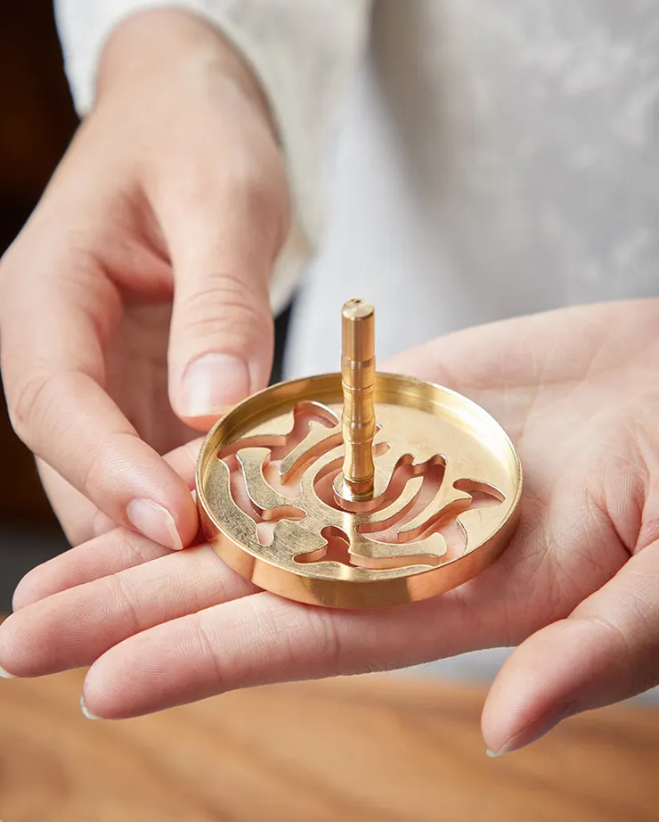 Professional Brass Incense Burner Kit - Lotus Powder Incense Set 6