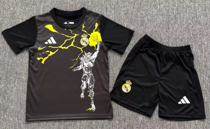 2025/2026 Real Madrid Collaboration With Marvel 02 Football Shirt 1:1 Thai Quality Kids Size