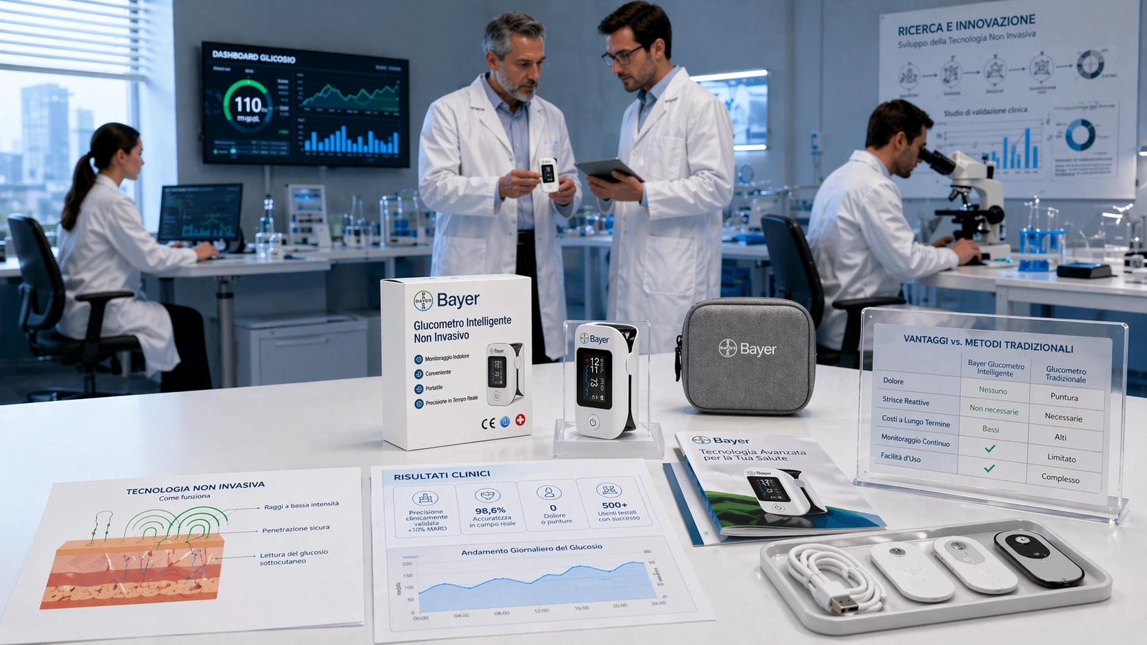 Bayer misuratore di glicemia non invasivo 11 in 1