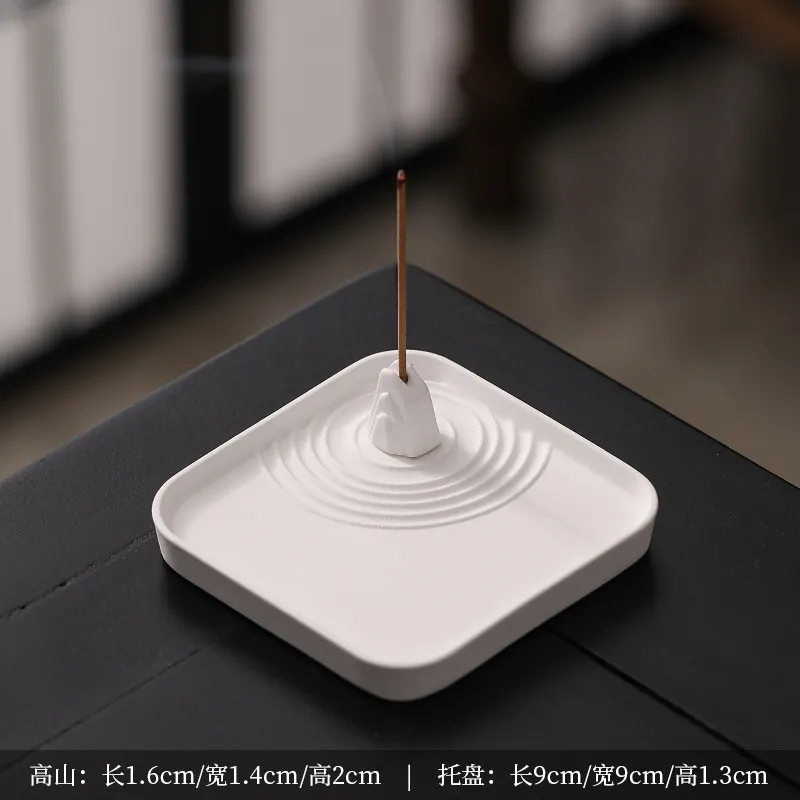 New Chinese-style Gypsum Incense Insertion, Aquilarum, Sandalwood Line Incense, Incense Pot Accessories Zen Incense Pot White Creative Ornaments 6