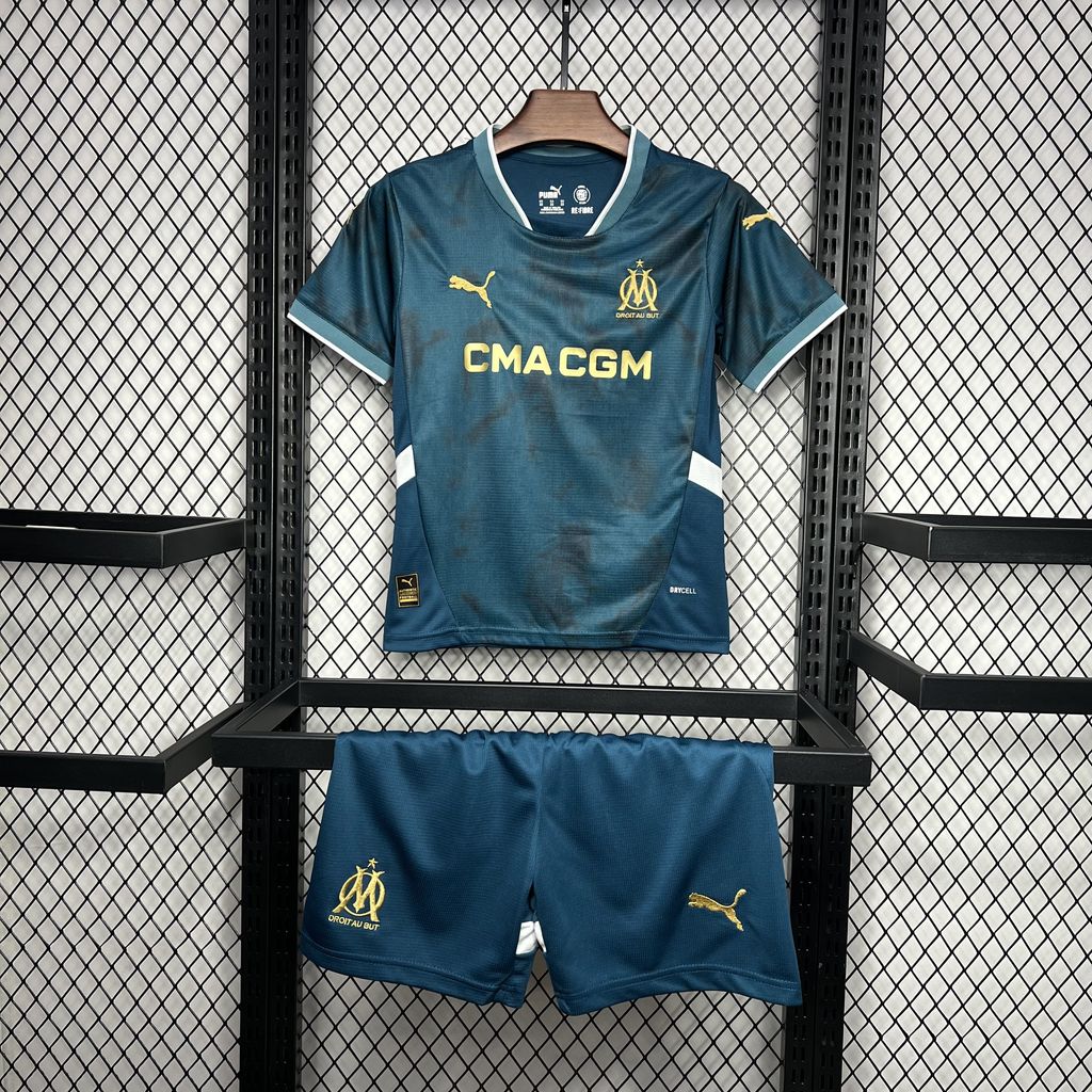 2024/2025 Olympique de Marseille Away Football Shirt 1:1 Thai Quality Kids Size