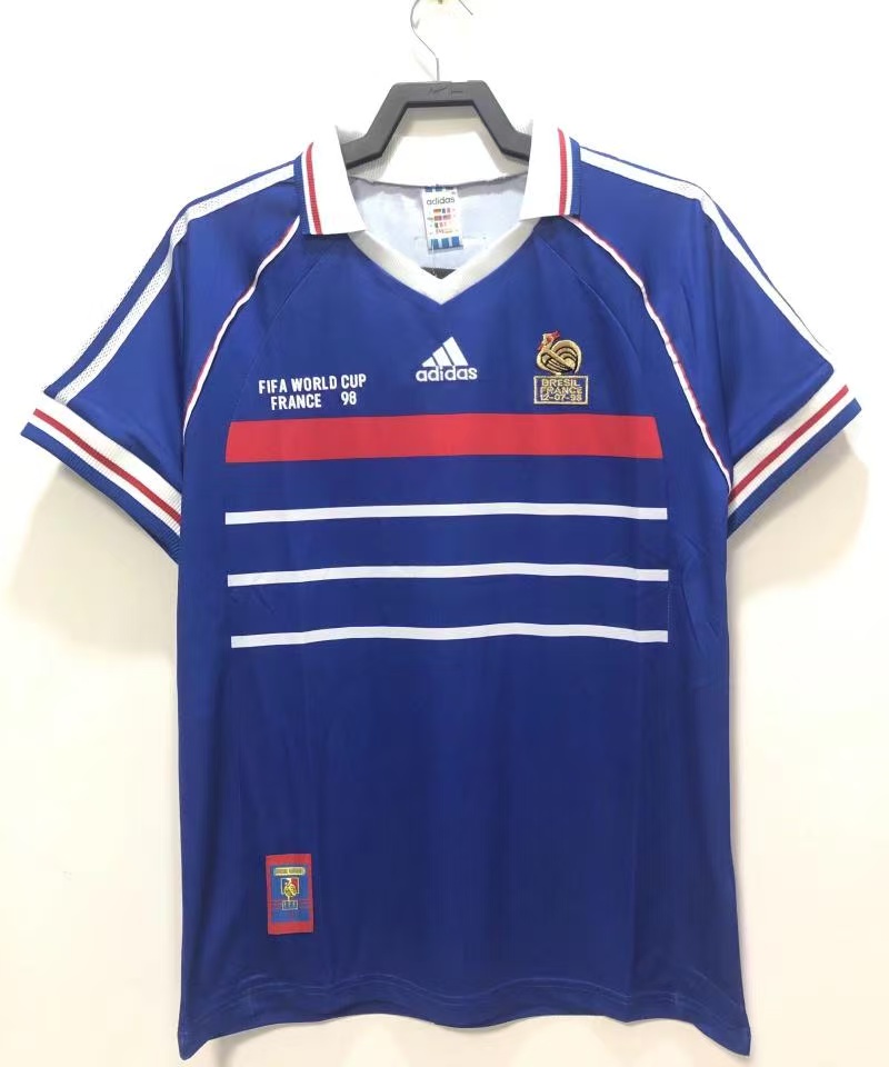 1998 Retro France Home Football Shirt
