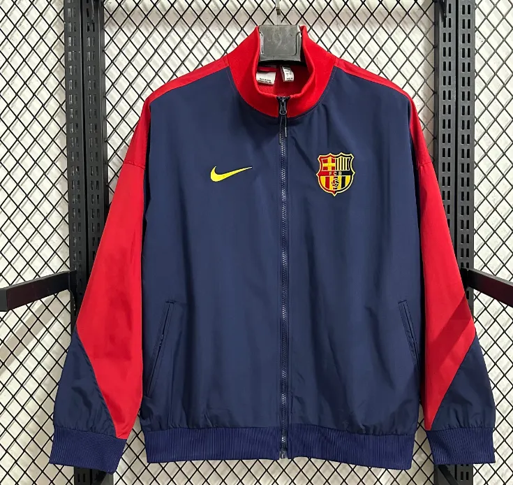 2025/2026 Barcelona Blue and Red windbreaker Jersey 1:1 Thai Quality