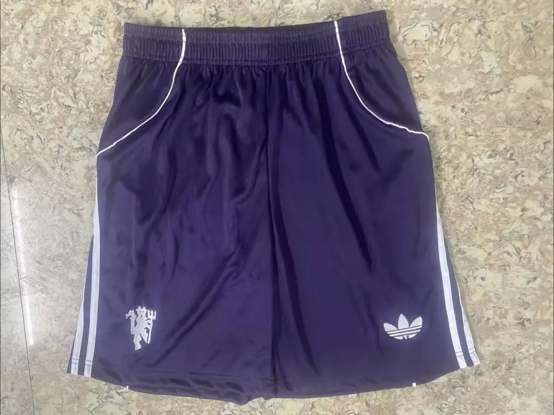2025/2026 Manchester United Blue Purple Shorts 1:1 Thai Quality