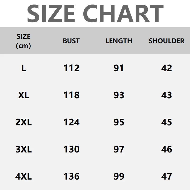 Tabela velikosti ženskih oblek L–4XL