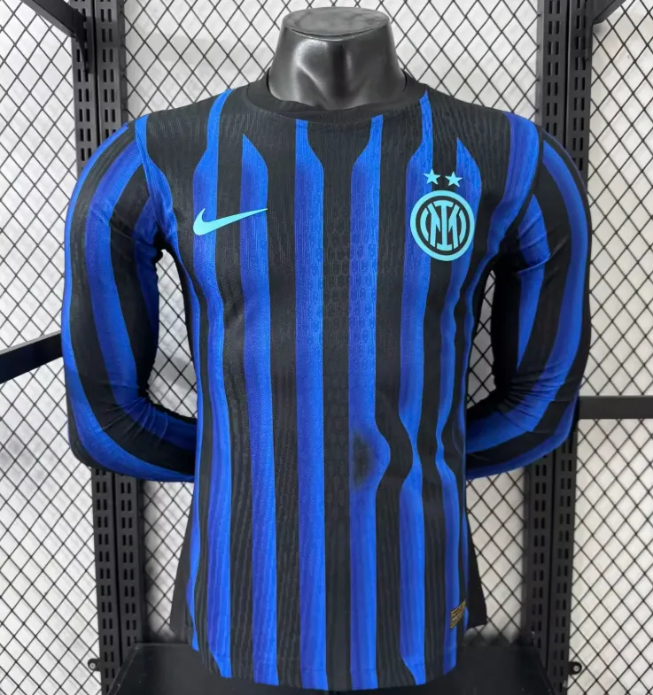 2025/2026 Long Sleeves Player Version Inter Milan Home Football Jersey1:1 Quality Thai