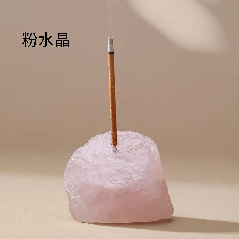 Natural White Pink Amethyst Raw Stone Incense Insert Crystal Ore for Buddha Incense Burner Incense Holder Diffuser Stone Base Wholesale 7