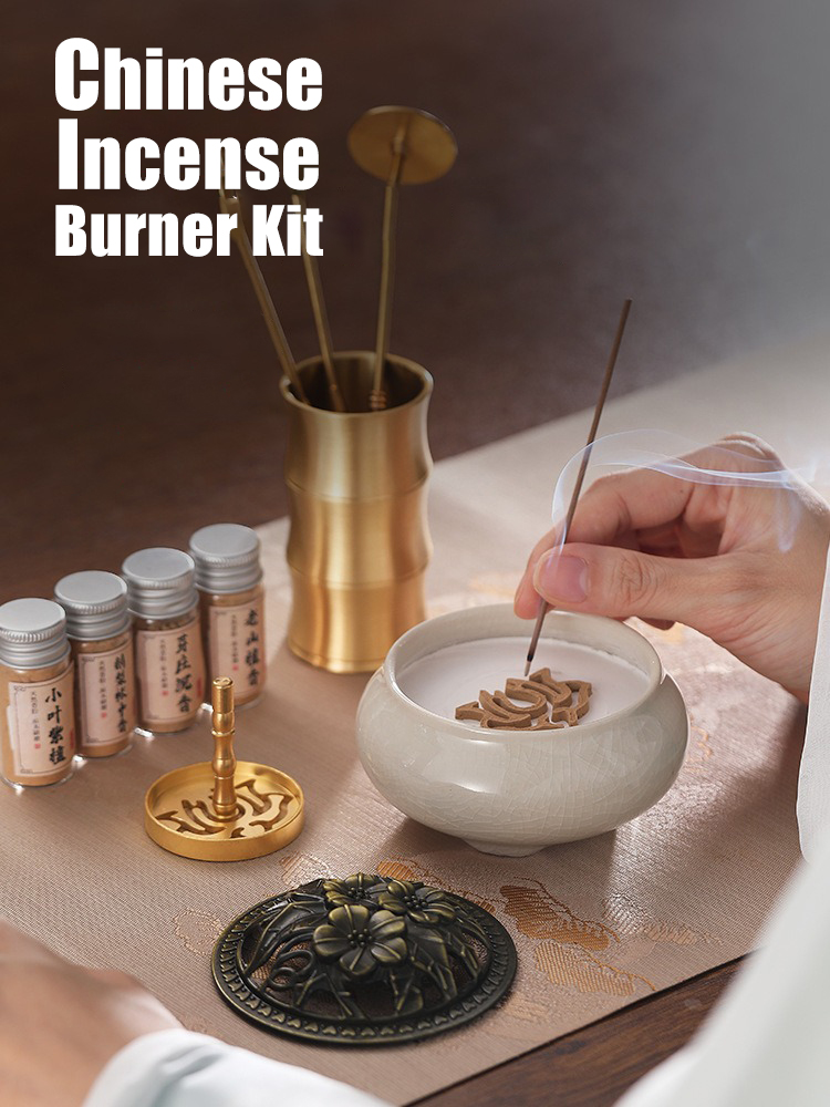 Beginner Powder Incense Burner Kit - Chinese Ceramic Set