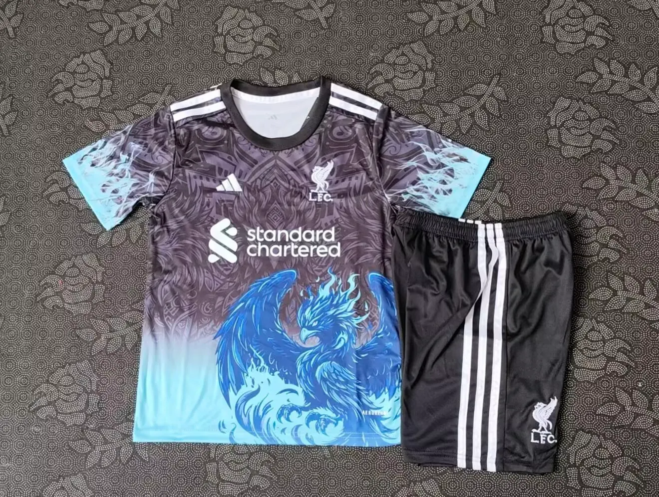 2025/2026 Liverpool Special Edition Gray and Blue Football Jersey 1:1 Thai Quality Kids Size