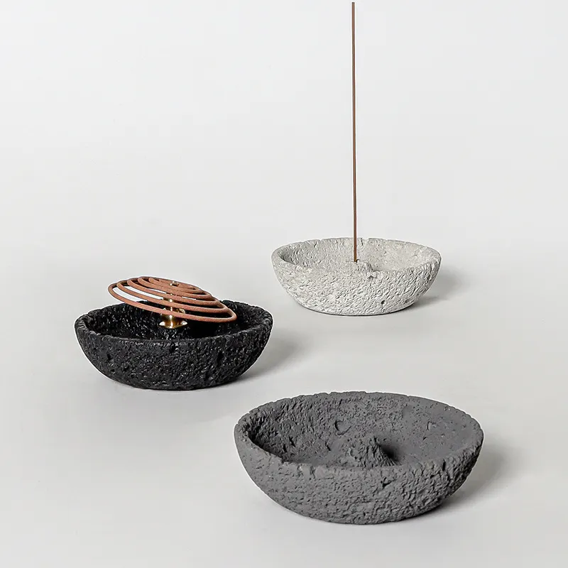 Cement Cross-Border Wabi-Sabi Style Incense Holder Simple Incense Burner Home Indoor Modern Plug-In Incense Base Decoration Ornaments 6