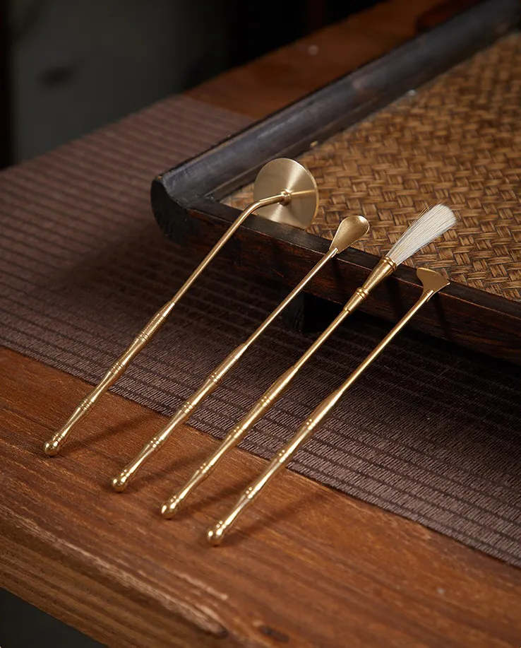 Professional Brass Incense Burner Kit - Lotus Powder Incense Set 7