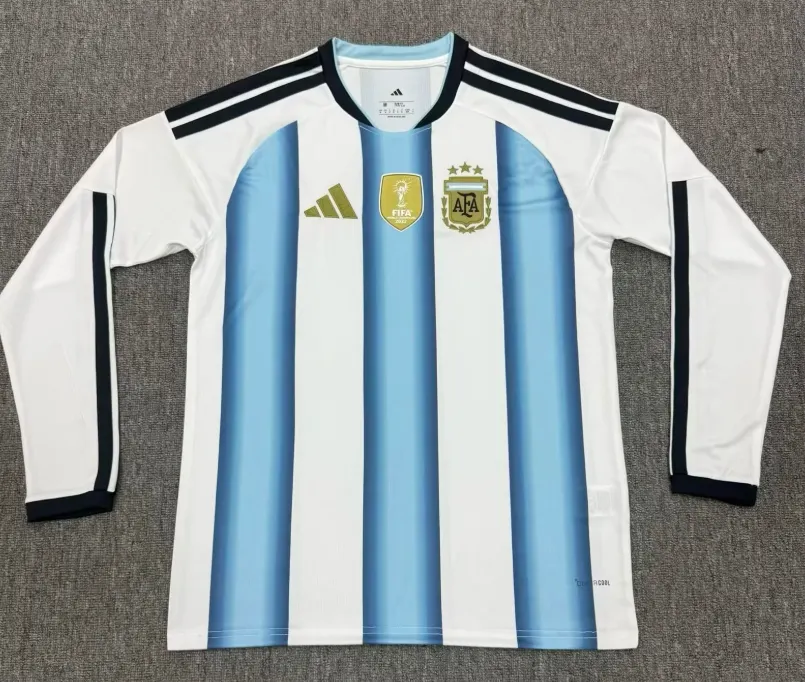 2026 Long Sleeve  Version Argentina Home Jersey 1:1 Thai Quality