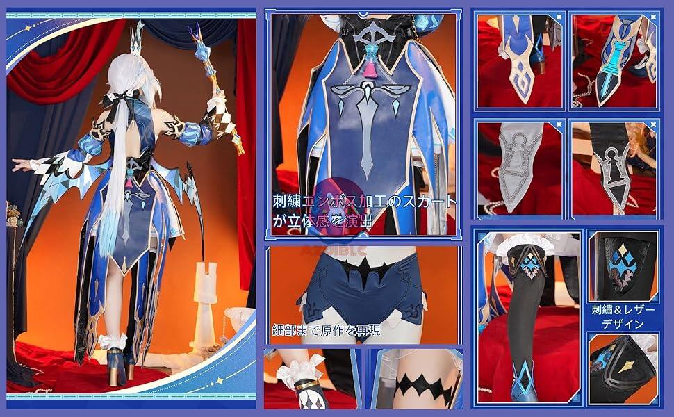 [Azuiblc] Cosplay Costume, Kerydra with Glowing Crown and Metal Accessories, Queen of Destruction, Star Rail, Stylish Anime Cosplay
