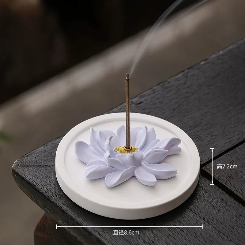 New Creative Home Indoor Incense Burner Incense Lotus Incense Holder Incense Base Purifying Air Tea Table Aromatherapy Ornaments