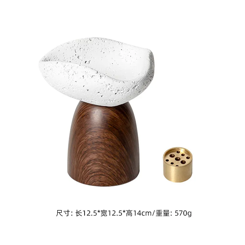Cross-Border Light Luxury Cement Home Wabi-Sabi Style Incense Holder Indoor Desktop Aromatherapy Incense Burner Incense Base Small Ornaments 11