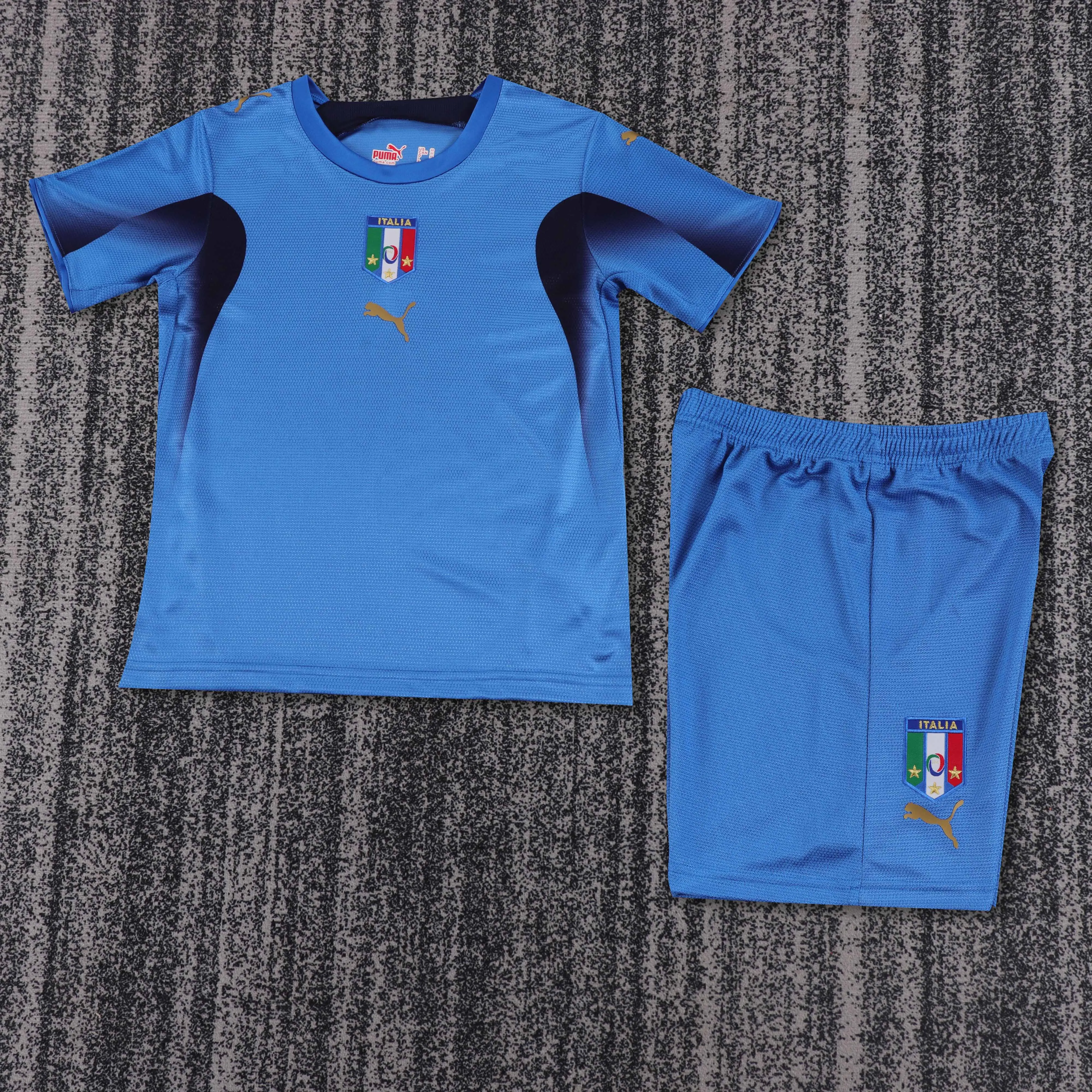 2006 Retro Italy Home Football Jersey 1:1 Thai Quality Kids Size