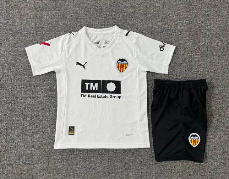 2025/2026 Valencia Home Football Jersey 1:1 Quality Thai Kids Size