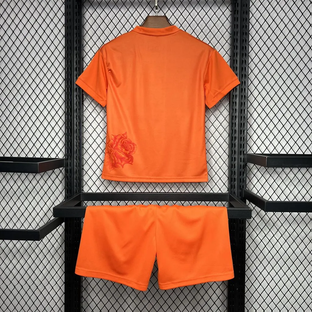 2024/2025 Real Madrid Y-3 Special Edition Orange Football Shirt 1:1 Thai Quality Kids Size