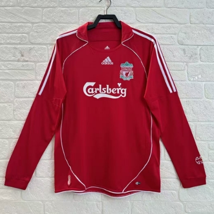2006/2007 Retro Liverpool Casa Calcio Manica lunga Maglia Qualità thai 1:1