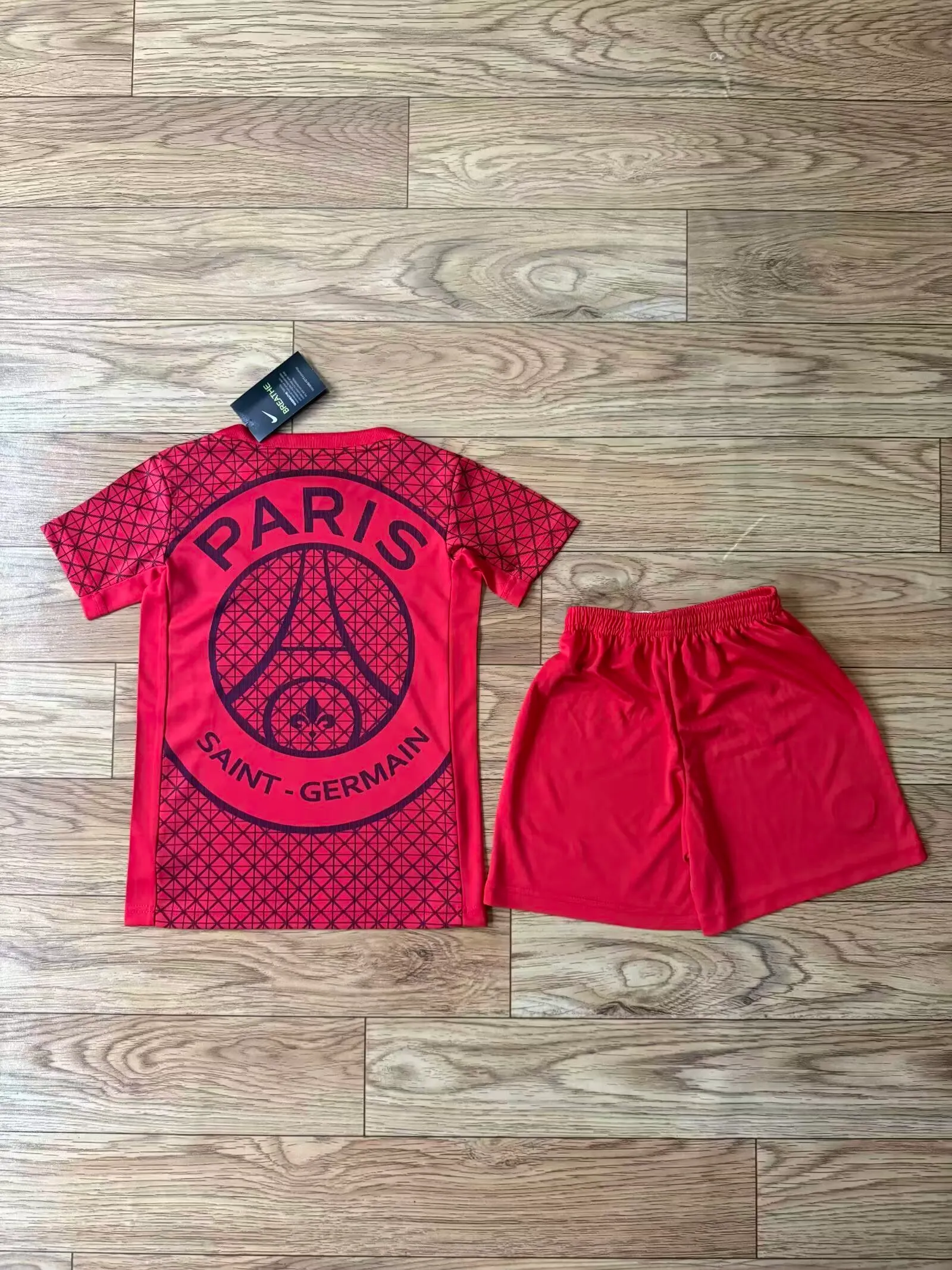 2025/2026 Psg Paris Saint-Germain Training Clothes Red Football Shirt 1:1 Thai Quality Kids Size