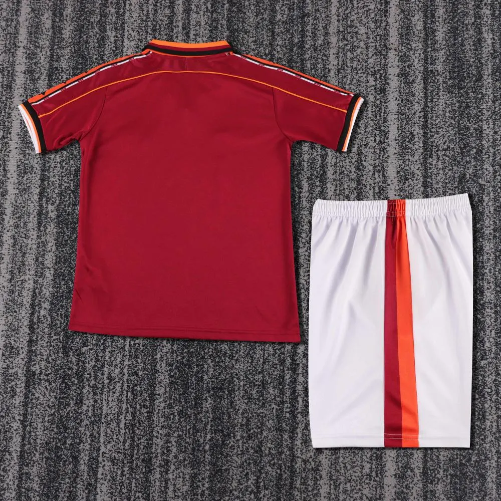1998-1999 Retro Roma Home Soccer Jersey 1:1 Thai Quality Kids Size
