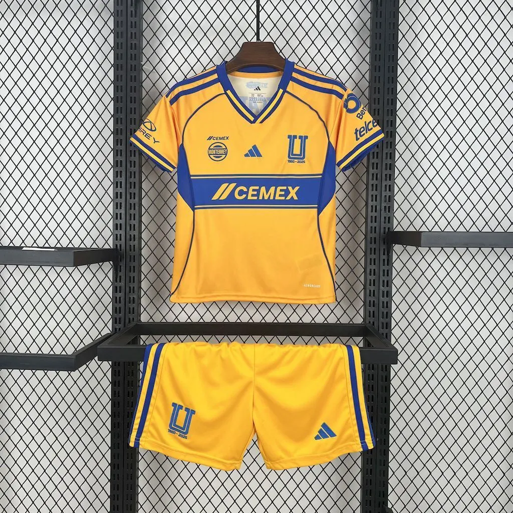 2025/2026 Tigres Home Football Jersey 1:1 Thai Quality Kids Size