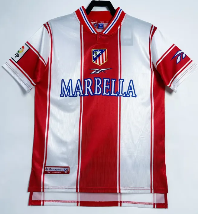 1999/2000 Retro Atletico Madrid Home Football Jersey 1:1 Thai Quality