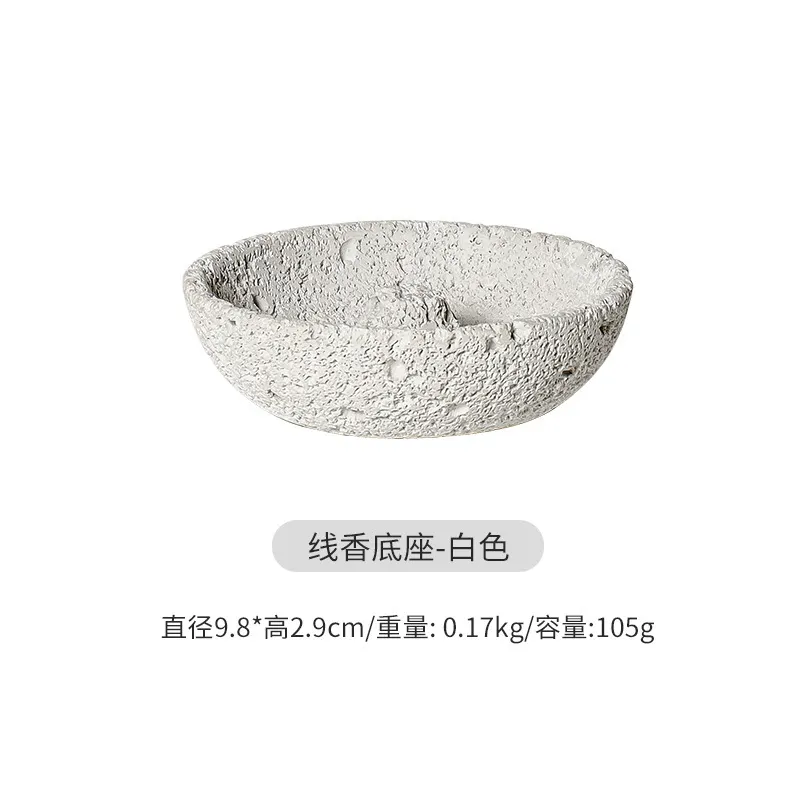 Cement Cross-Border Wabi-Sabi Style Incense Holder Simple Incense Burner Home Indoor Modern Plug-In Incense Base Decoration Ornaments