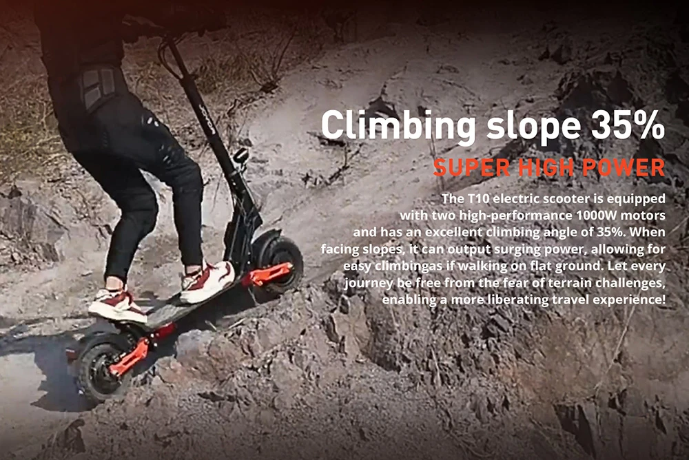 Joyor T10 35% Hill Climbing Capability