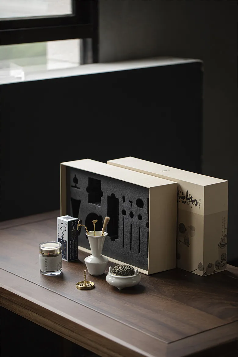 Luxury Zen Incense Burner Set - Elegant White Porcelain Kit 17