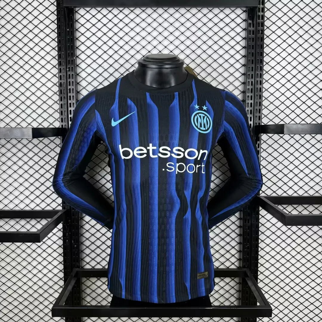 2025/2026 Long Sleeves Inter Milan Home Player Version Football Jersey1:1 Quality Thai