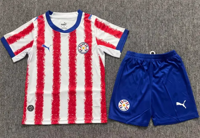 2026 Paraguay National Team Home Football Shirt 1:1 Thai Quality Kids Size
