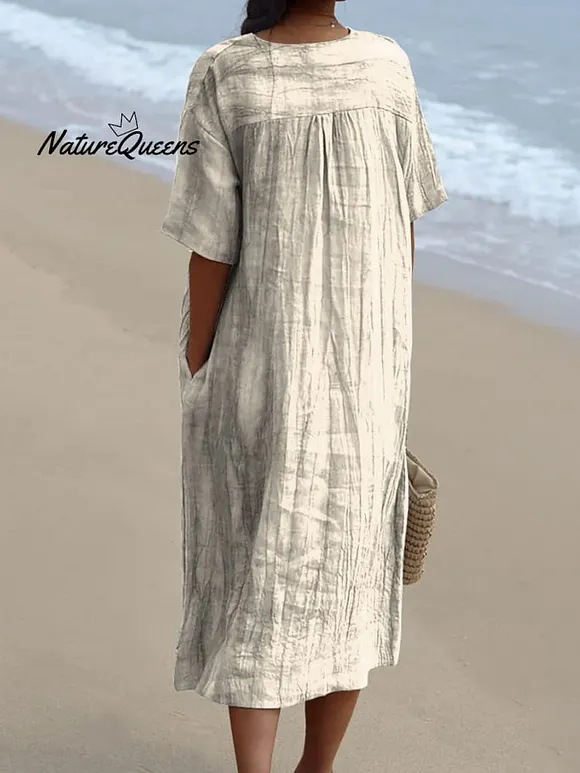 Women's Red Fish Vintage Fish Art Vintage Print Flowy Dress
