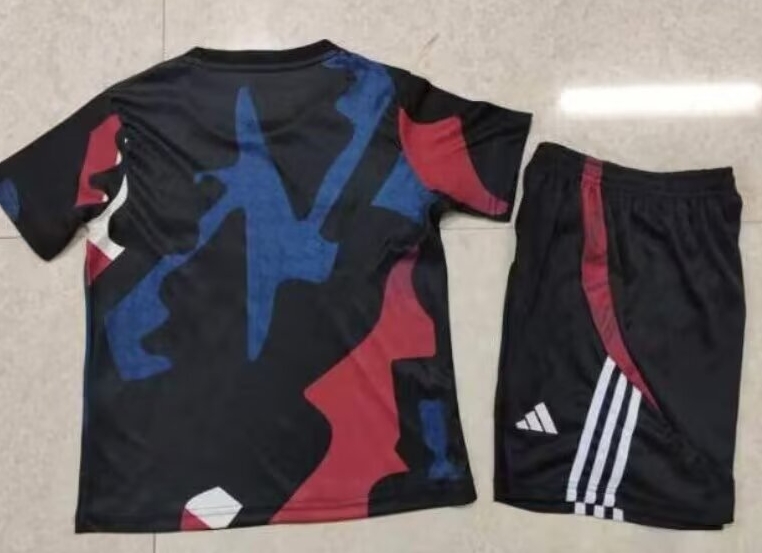 2025/2026 Manchester United Pre-Match Training Uniform football shirt 1:1 Thai quality Kids Size