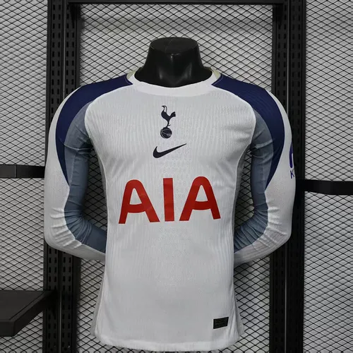2025/2026 Long Sleeve Player Version Tottenham Home Advertising Football Shirt 1:1 Thai Quality
