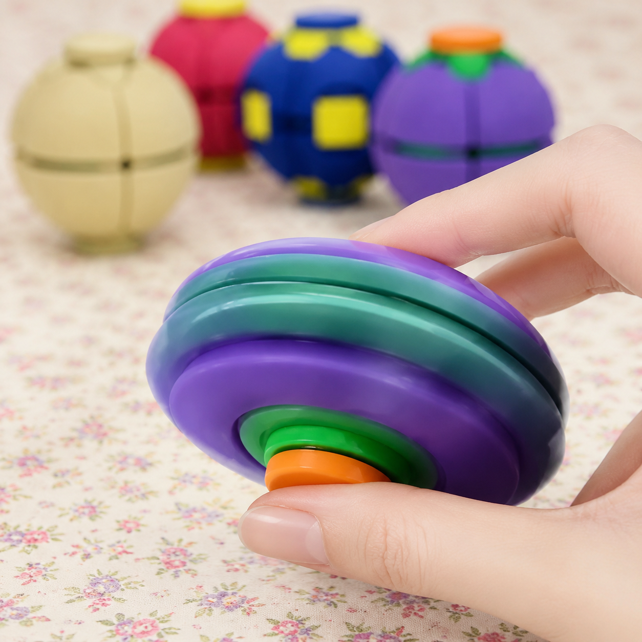 All five color spinning ball set