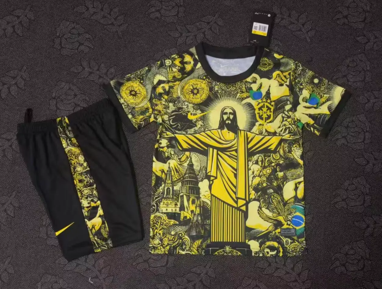 2025/2026 Brazil Goddess Yellow Football Shirt 1:1 Thai Quality Kids Size