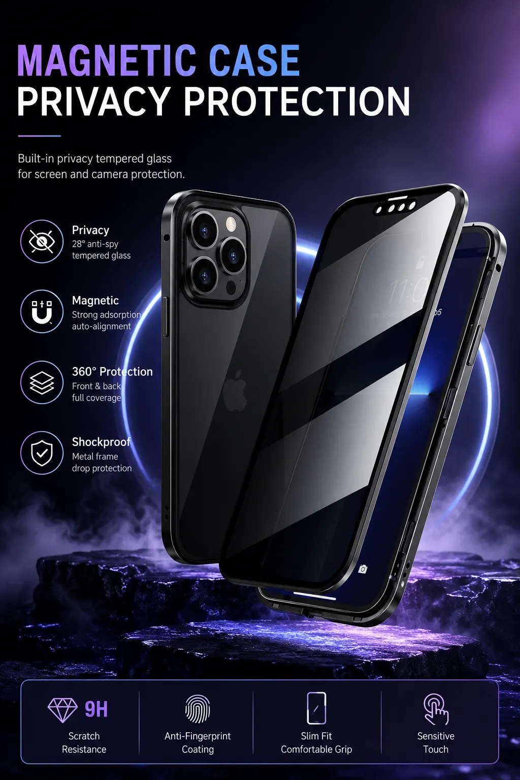 360 Privacy Magnetic Phone Case