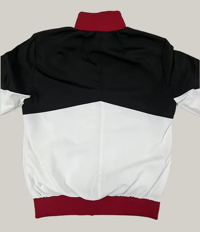 2025 Atletico Madrid Windbreaker Black-White Jersey 1:1 Thai Quality