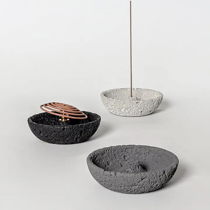 Cement Cross-Border Wabi-Sabi Style Incense Holder Simple Incense Burner Home Indoor Modern Plug-In Incense Base Decoration Ornaments 14